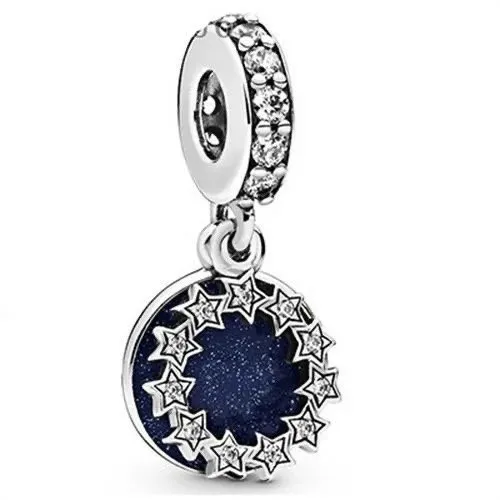 Pandora Star Circle Charm Enamel and Cubic Zirconia