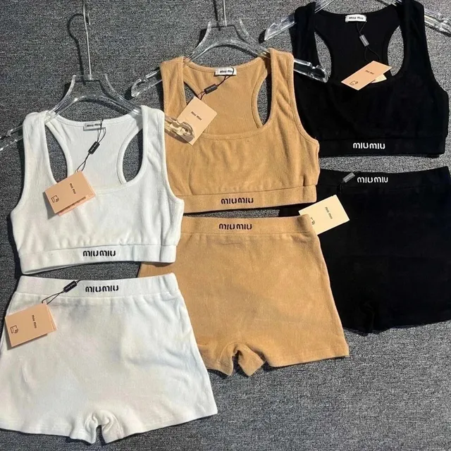 Miu Miu Ribbed Sport Set Logo Waistband