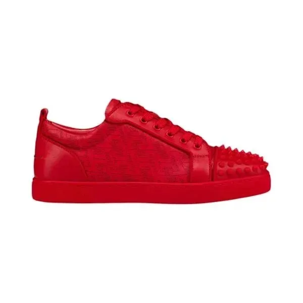 Christian Louboutin Louis Junior Spikes Monochrome Red