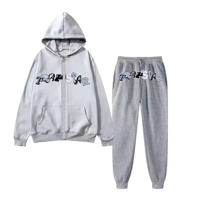Hoodie and Joggers Set TRAPSTAR Logo Embroidered