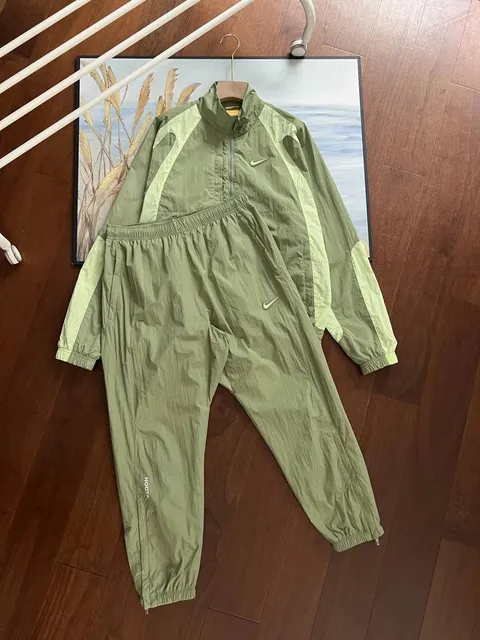 Nike × NOCTA Windrunner Tracksuit Olive Green with Light Green Panels