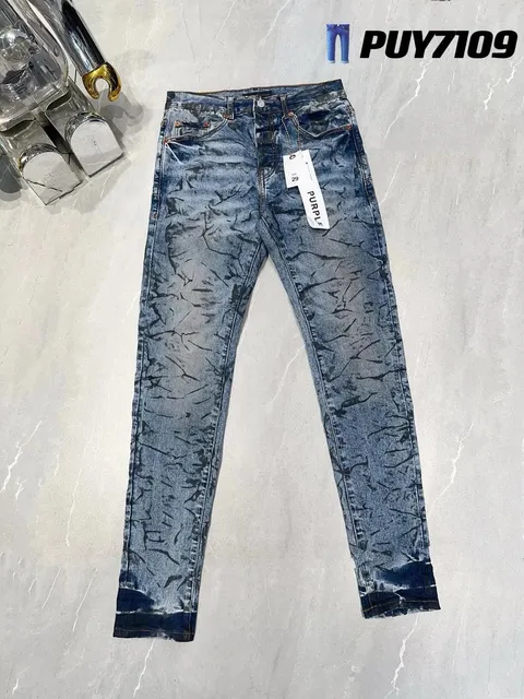 Slim Fit Jeans Cracked Wash