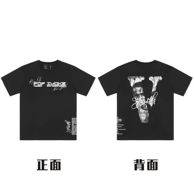 Vlone Graphic Tee Pop Smoke Collaboration