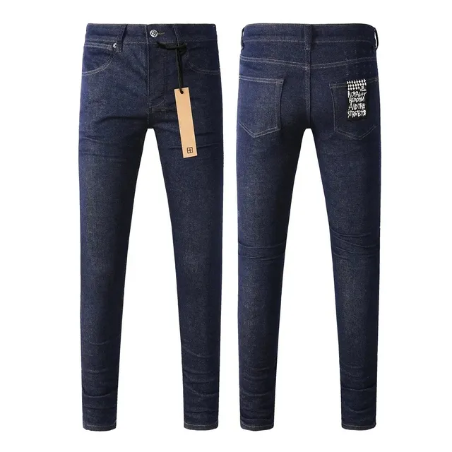 Slim Fit Jeans Dark Wash with Back Pocket Print