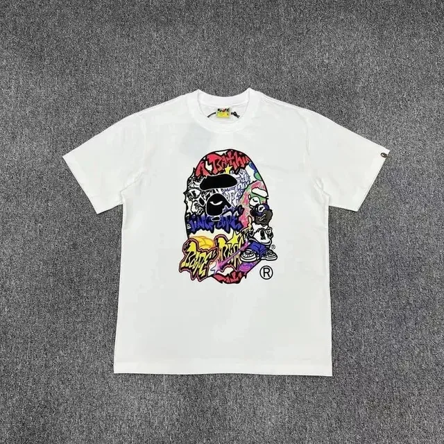 BAPE Cotton Tee Graffiti Ape Head