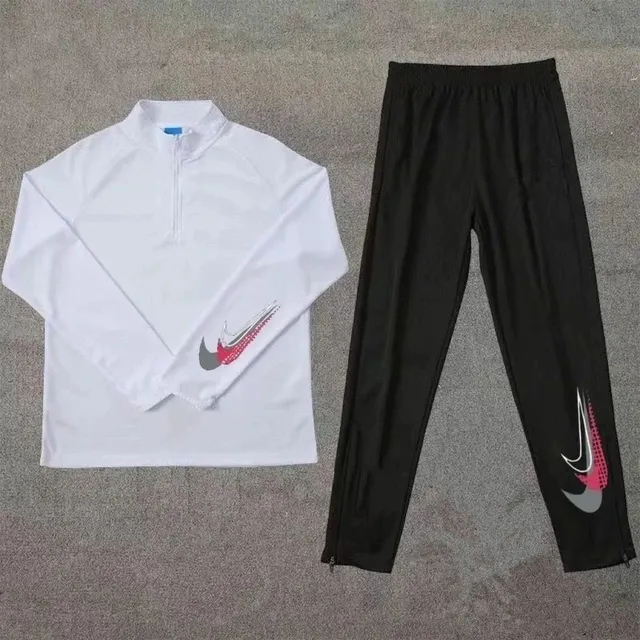 Nike Tech Fleece Set White/Black with Swoosh Graphic