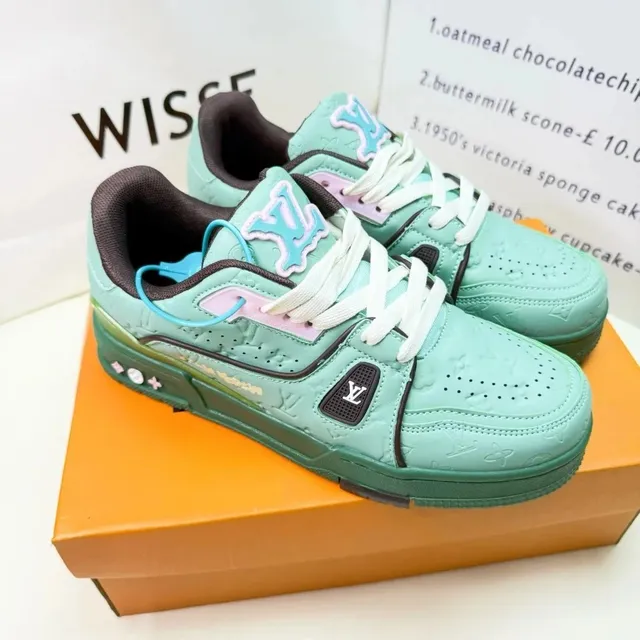 Louis Vuitton LV Trainer Mint Green with Pastel Accents