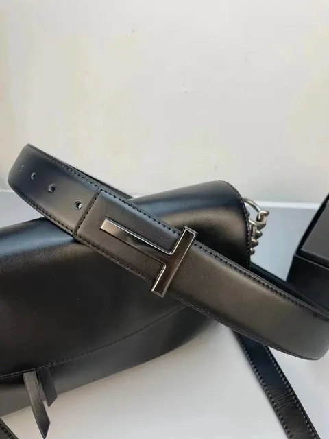 Tiffany & Co. T Belt Black Leather