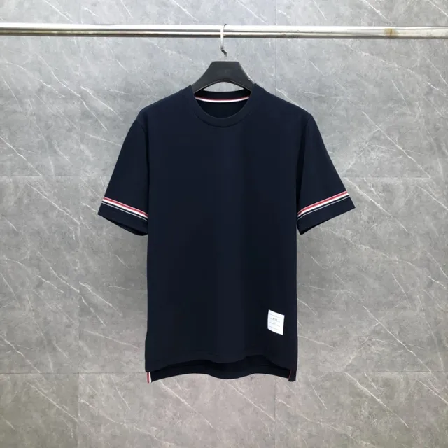 Thom Browne Cotton Tee Four-Bar Stripe