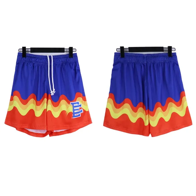 Athletic Shorts Flame Wave Print