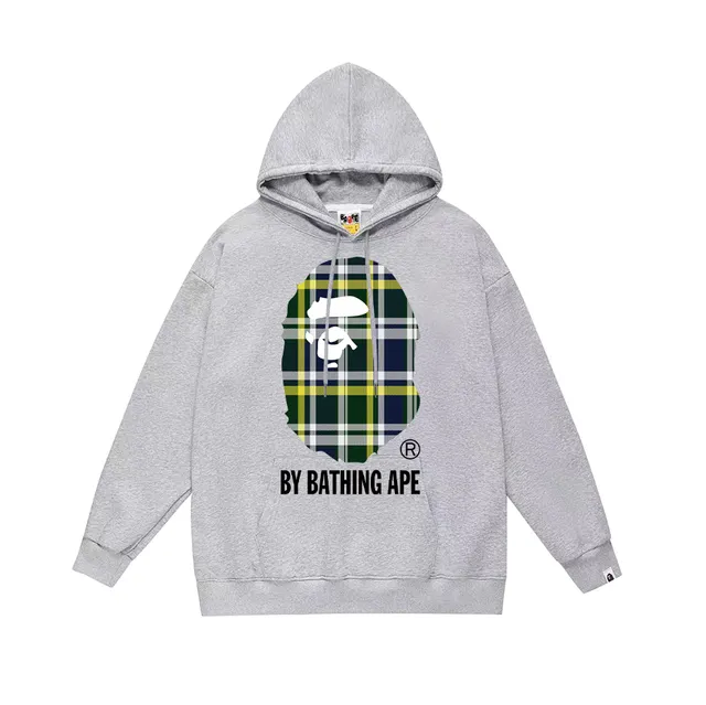 BAPE Hoodie Plaid Ape Head