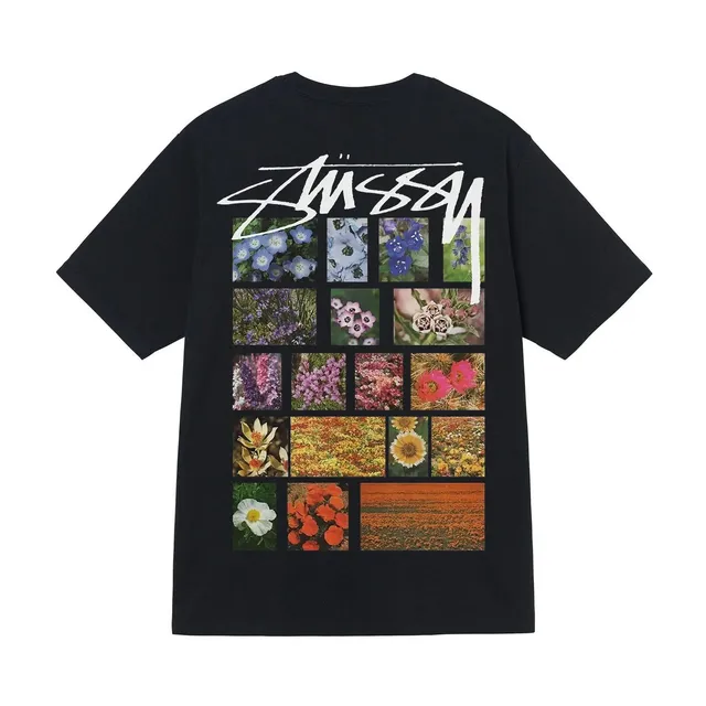Stüssy Floral Grid Tee Floral Photo Collage