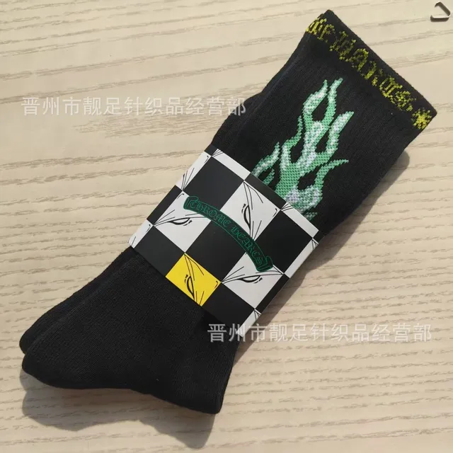 Chrome Hearts Flame Sock Checkerboard Band