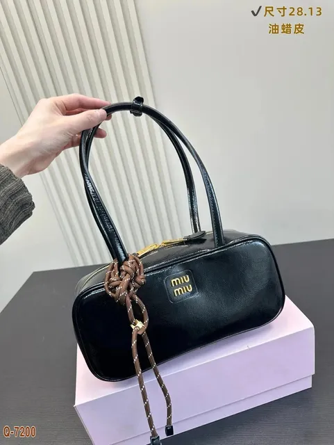Miu Miu Bowling Bag Oil Wax Leather