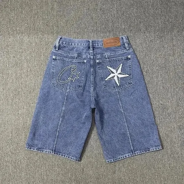 Corteiz Denim Shorts Star Embroidery