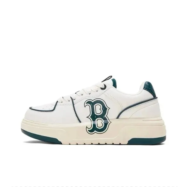 MLB Boston Red Sox Logo Sneaker White with Navy B Logo