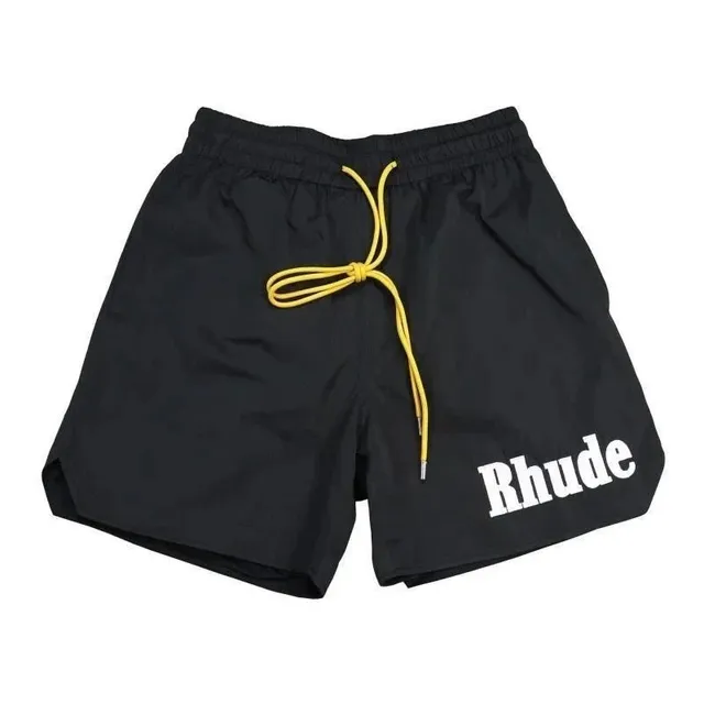 Rhude Logo Shorts Black with White Logo