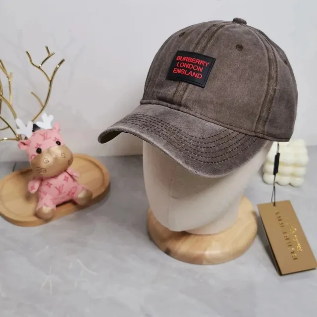 Burberry Baseball Cap Washed Cotton with Logo Patch