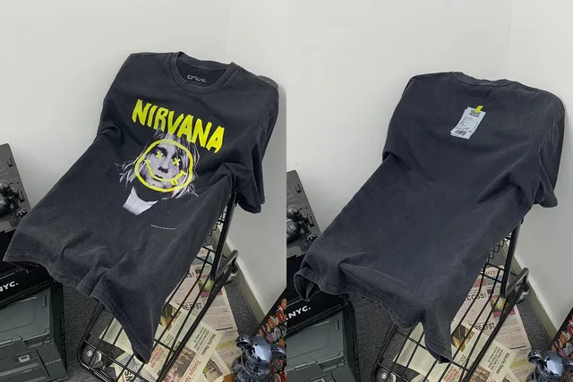 Nirvana Smiley Tee Washed Black