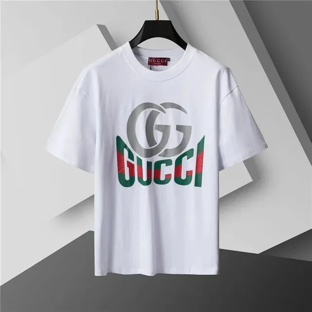Gucci GG Logo T-Shirt Green Red Web