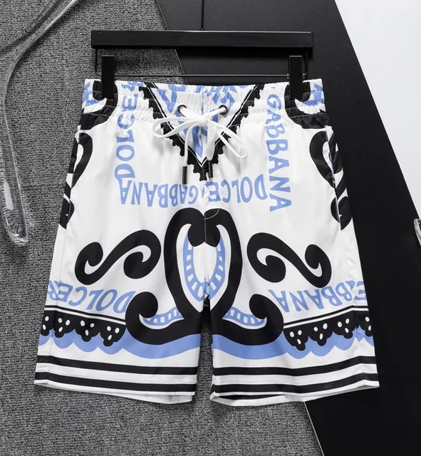 Dolce & Gabbana Printed Swim Shorts Baroque Logo Print