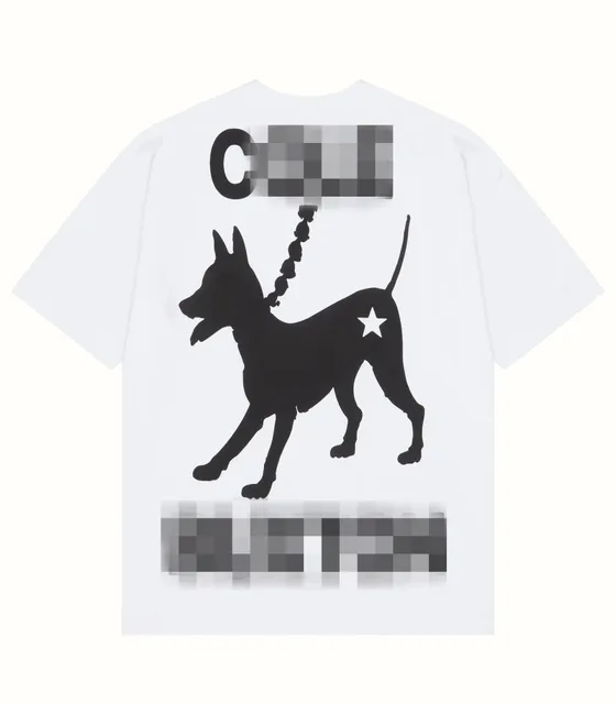 Corteiz Dog Tee Black Dog Print