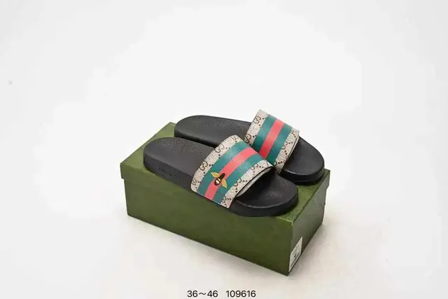Gucci Slide Sandal Web Stripe Bee