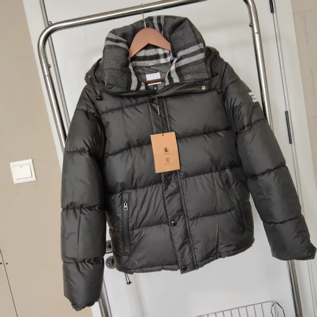Moncler Puffer Jacket Checkered Collar