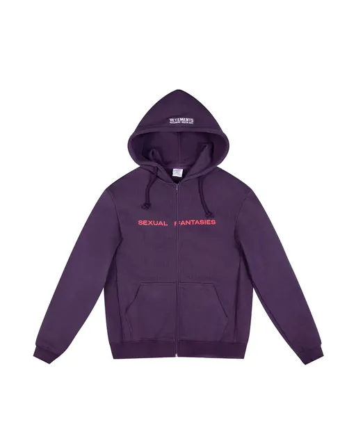 Vetements Zip-Up Hoodie Sexual Fantasies