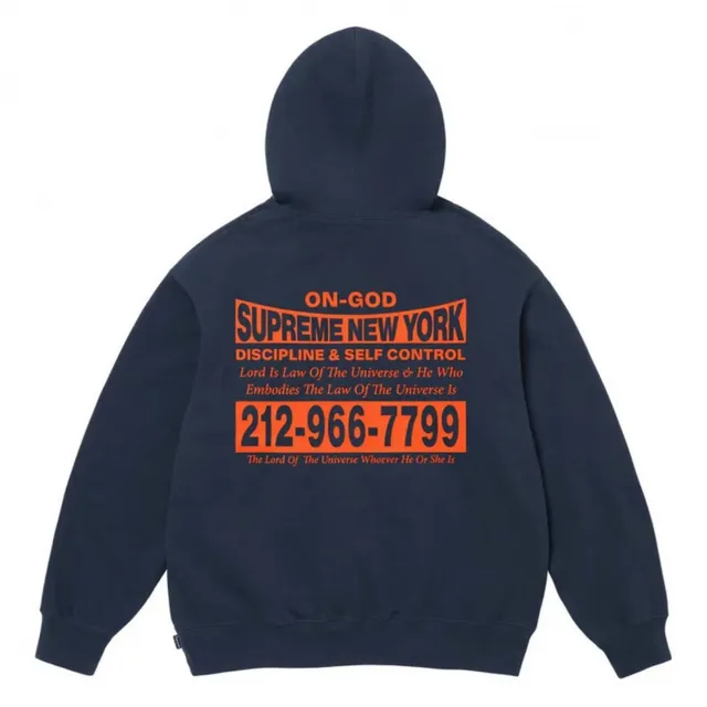SUPREMEFW24ONGODHOODEDSWEATSHIRT Blue