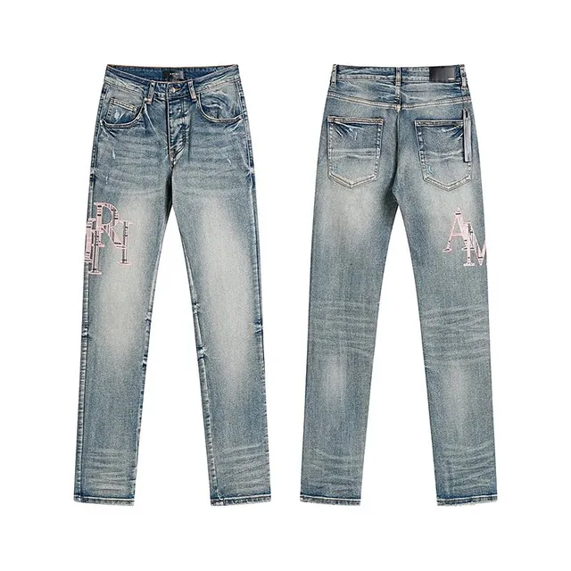 Distressed Jeans AMIRI Logo Embroidery