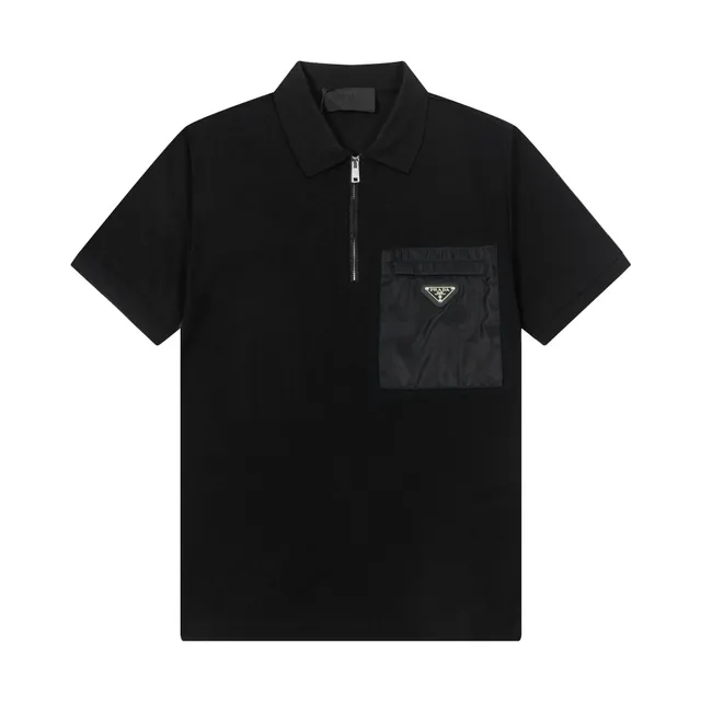 Prada Zip Polo Shirt Nylon Pocket