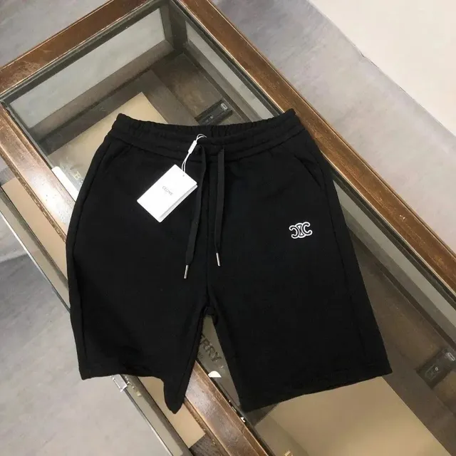 Celine Logo Shorts Embroidered CC