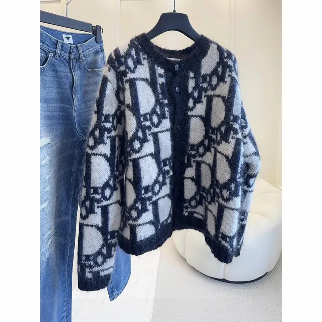 Oblivion Knit Cardigan Dior Oblique Intarsia