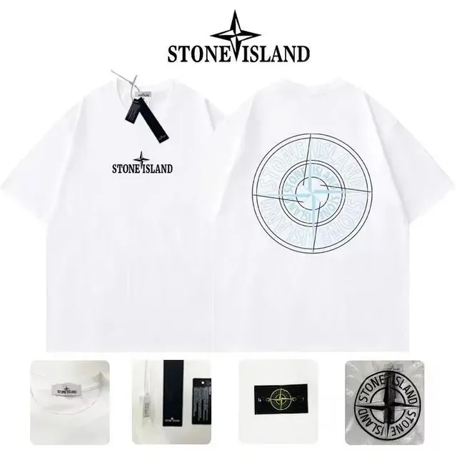 Stone Island T-Shirt Compass Logo Print
