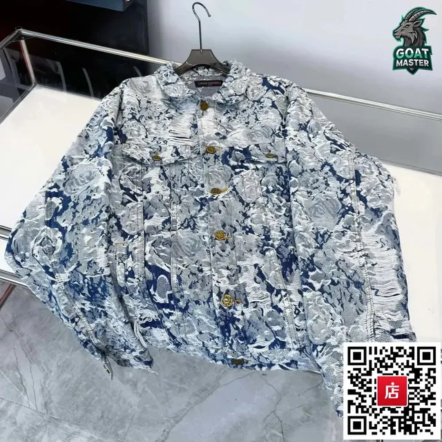 Louis Vuitton Denim Jacket Marbled Print