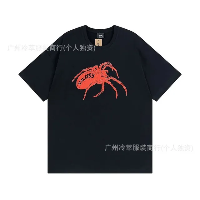 Stüssy Spider Graphic Tee Black with Red Spider Print