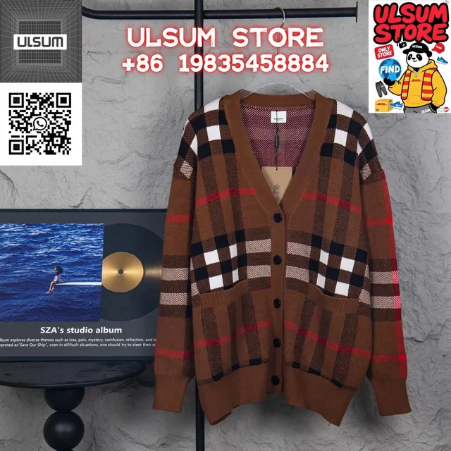 Burberry Checkered Cardigan Classic Check