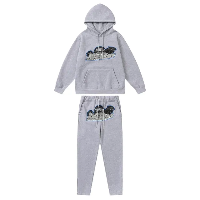 Trapstar Shooters Hoodie & Joggers Set Grey Logo Appliqué