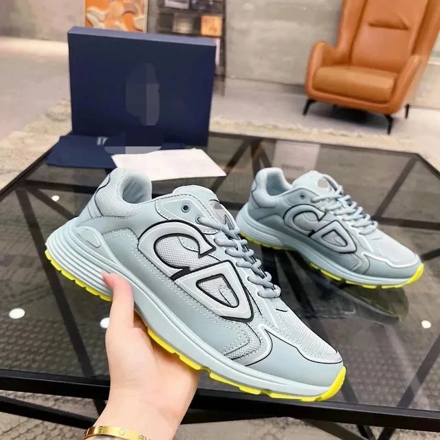 Dior Goggle Sneaker Light Grey with Yellow Sole