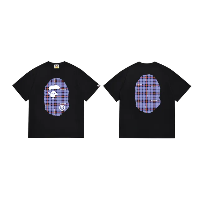 BAPE Shark Tee Plaid Ape Head