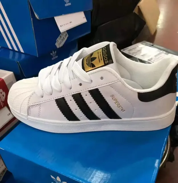 Adidas Superstar White Black Gold