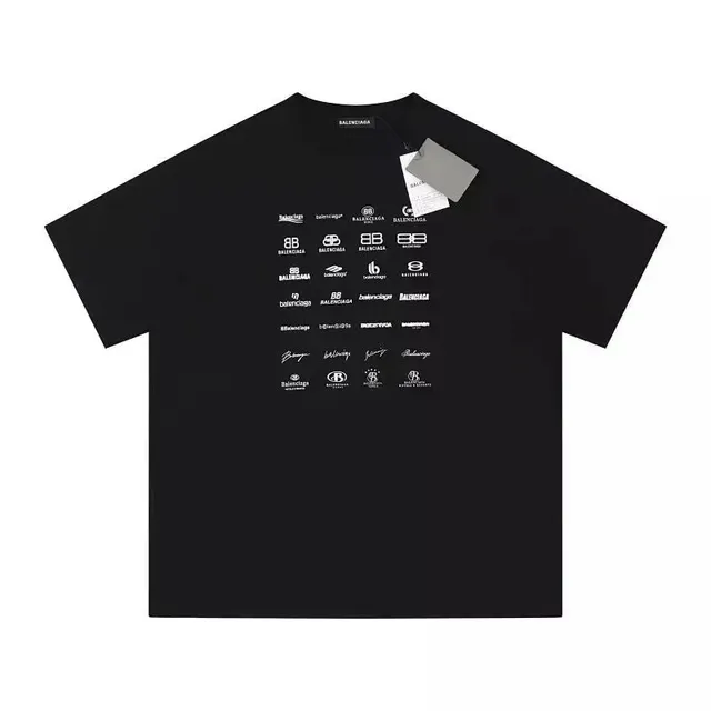 Balenciaga Logo Print T-Shirt Multi-Logo
