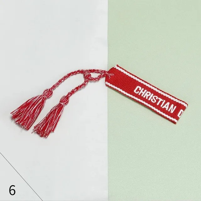 Dior Logo Tag Red with White Lettering