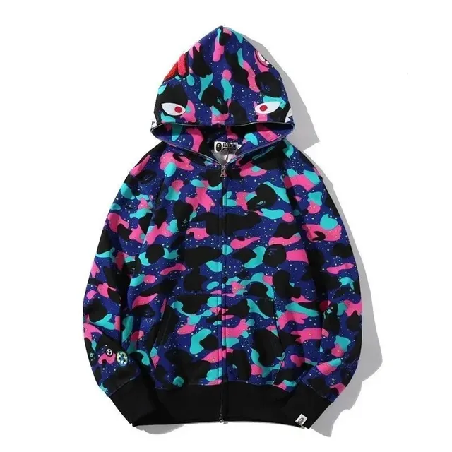 BAPE Shark Full Zip Hoodie Galaxy Camo