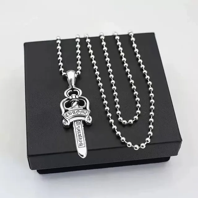 Chrome Hearts Cross Dagger Pendant Ball Chain