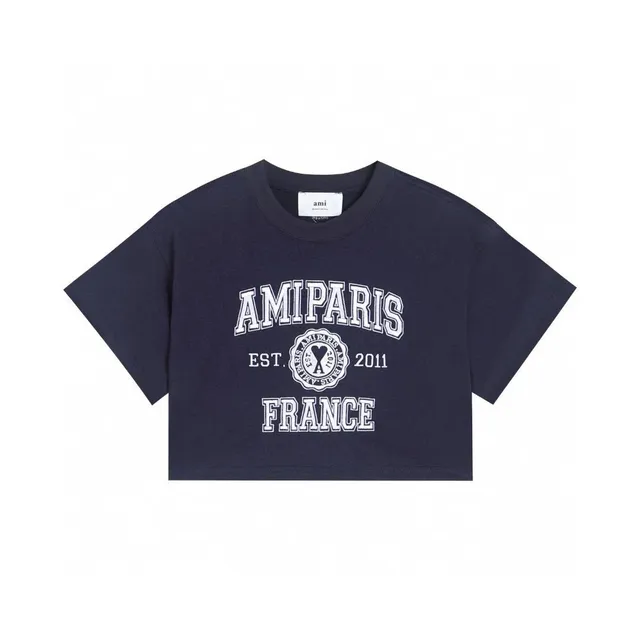 Cropped Tee Ami Paris Arch Logo
