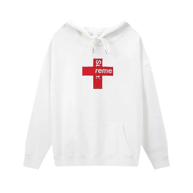 Supreme Hooded Sweatshirt Red Box Logo Cross