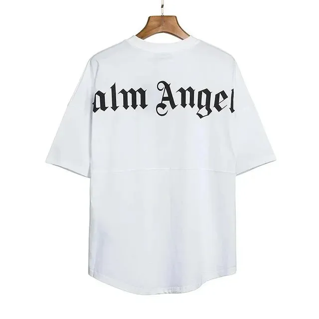 Palm Angels Oversized T-Shirt Gothic Logo Print