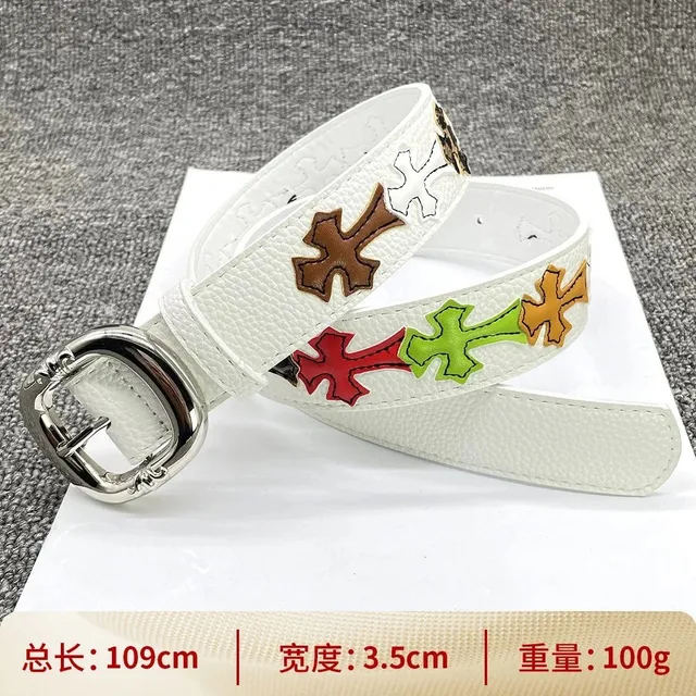 【白底椭圆109cm】彩色十字架腰带